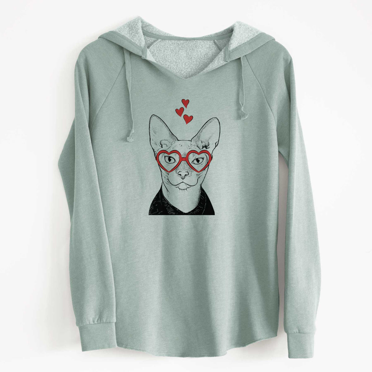 Valentine Oliver Watson the Sphynx Cat - Cali Wave Hooded Sweatshirt