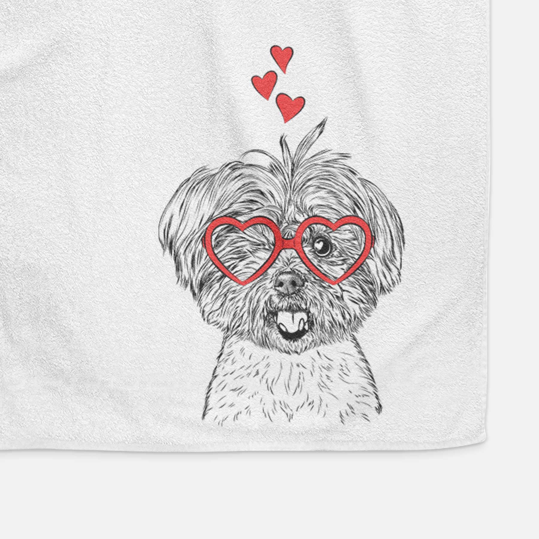 Oliver the Yorkie Mix Decorative Hand Towel