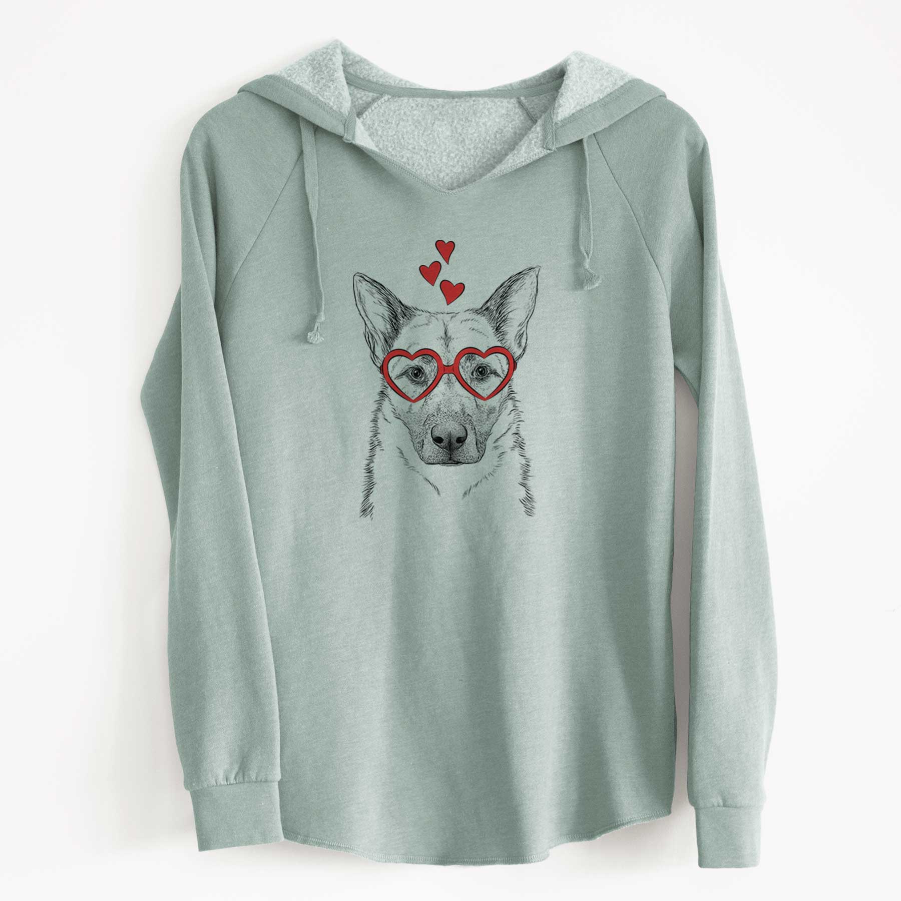 Valentine Oliverno the German Shepherd - Cali Wave Hooded Sweatshirt