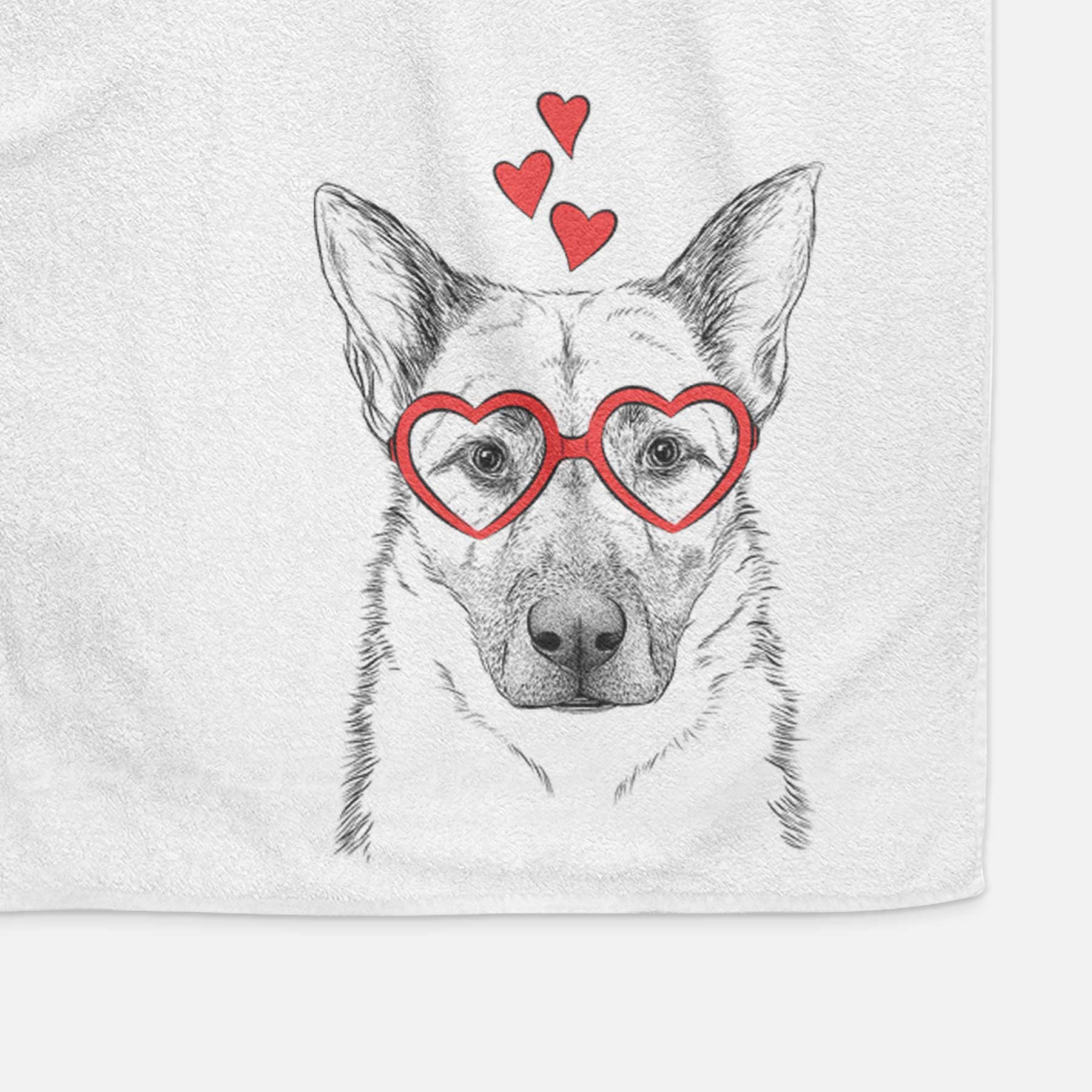 Oliverno the German Shepherd Decorative Hand Towel