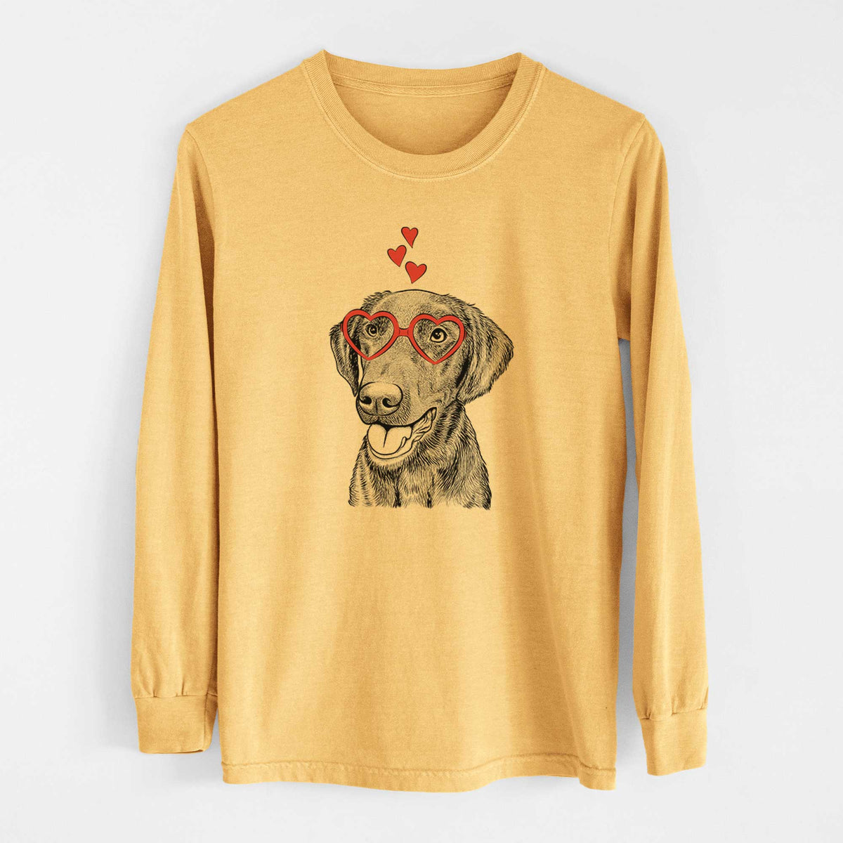 Valentine Onyx the Labrador Retriever - Heavyweight 100% Cotton Long Sleeve
