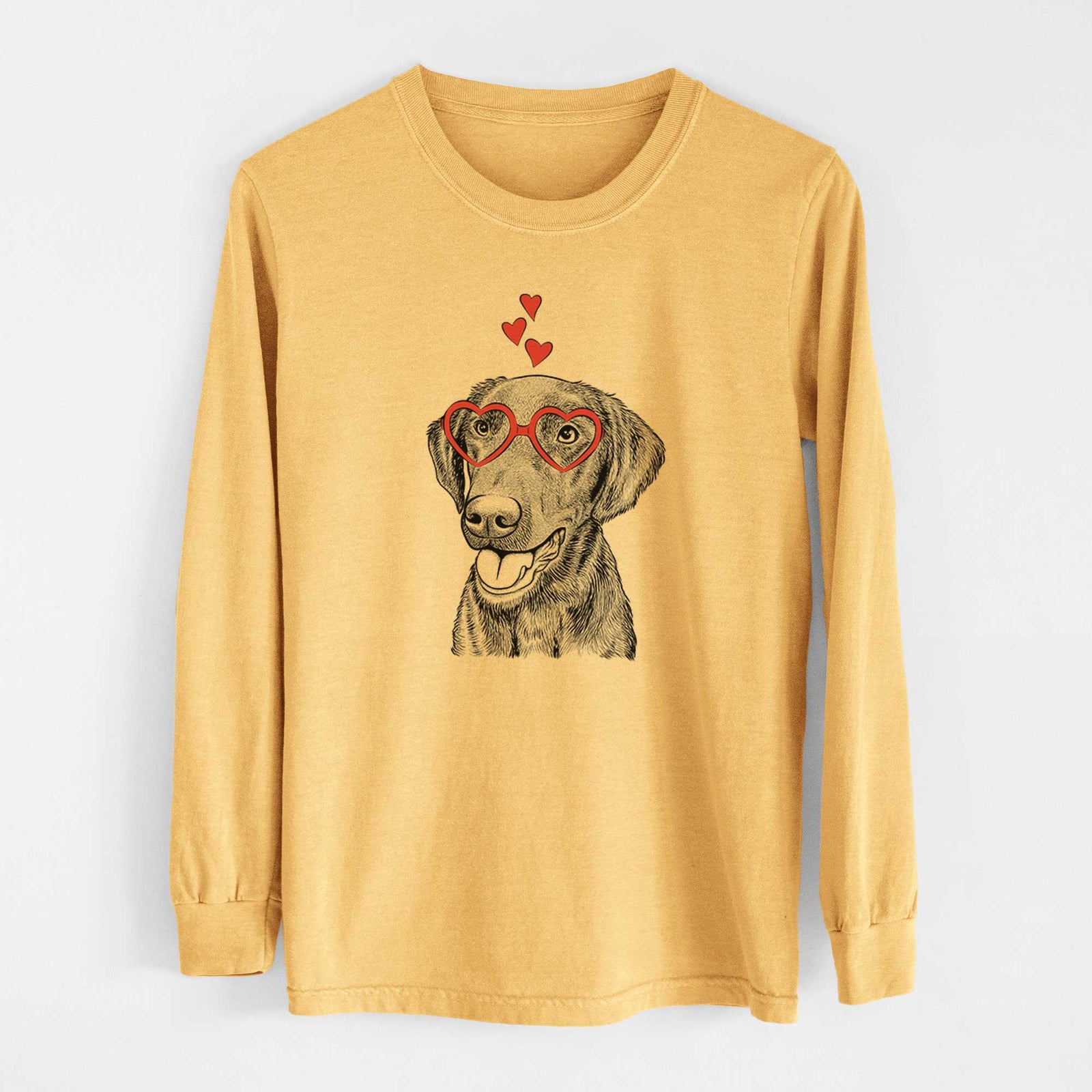 Valentine Onyx the Labrador Retriever - Heavyweight 100% Cotton Long Sleeve
