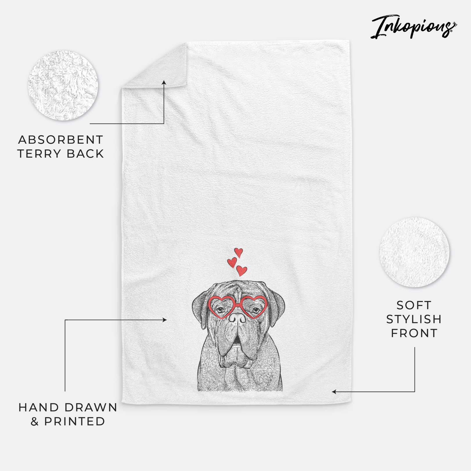 Optimus the Dogue de Bordeaux Decorative Hand Towel