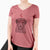 Valentine Optimus the Dogue de Bordeaux - Women's V-neck Shirt