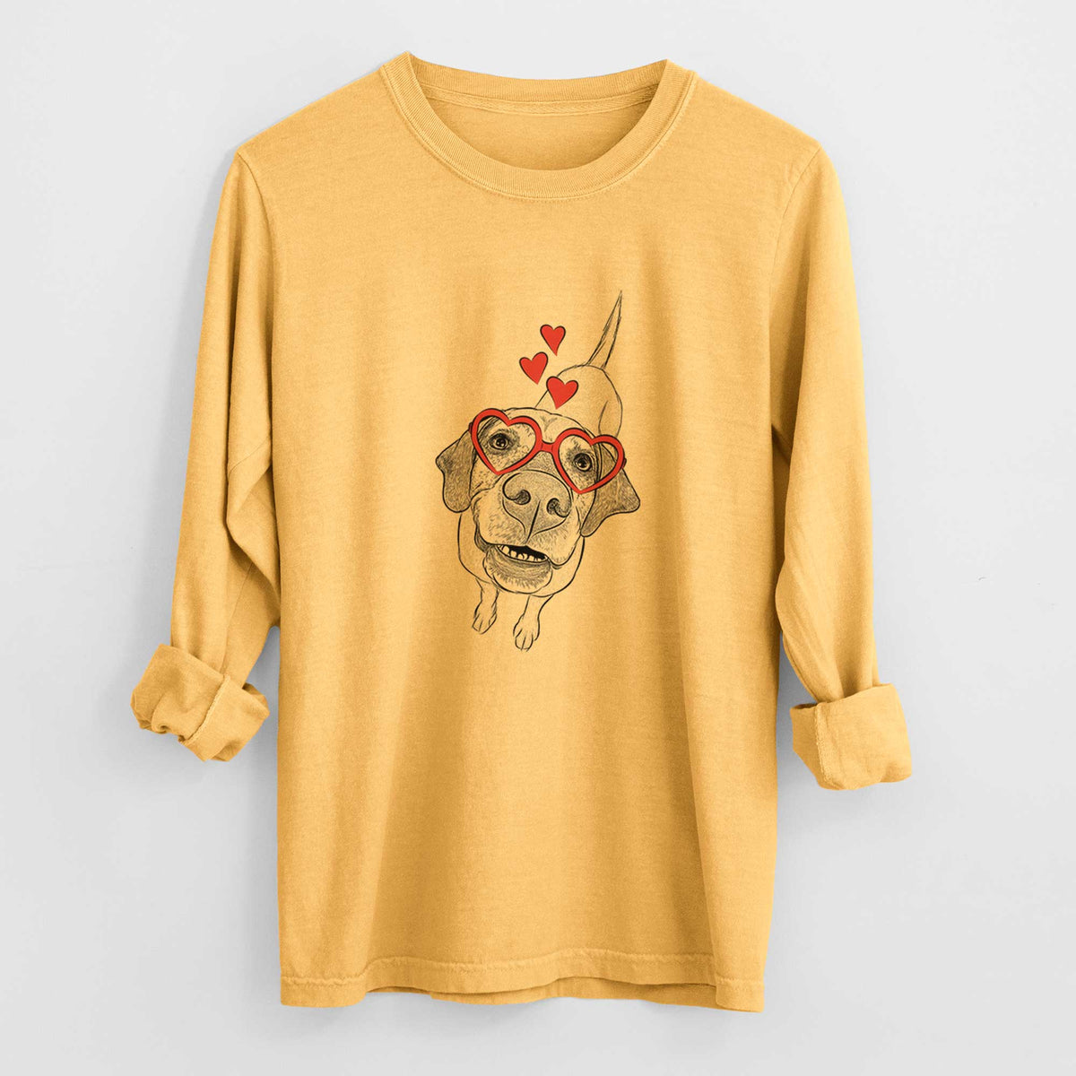 Valentine Oquirrh the Vizsla - Heavyweight 100% Cotton Long Sleeve
