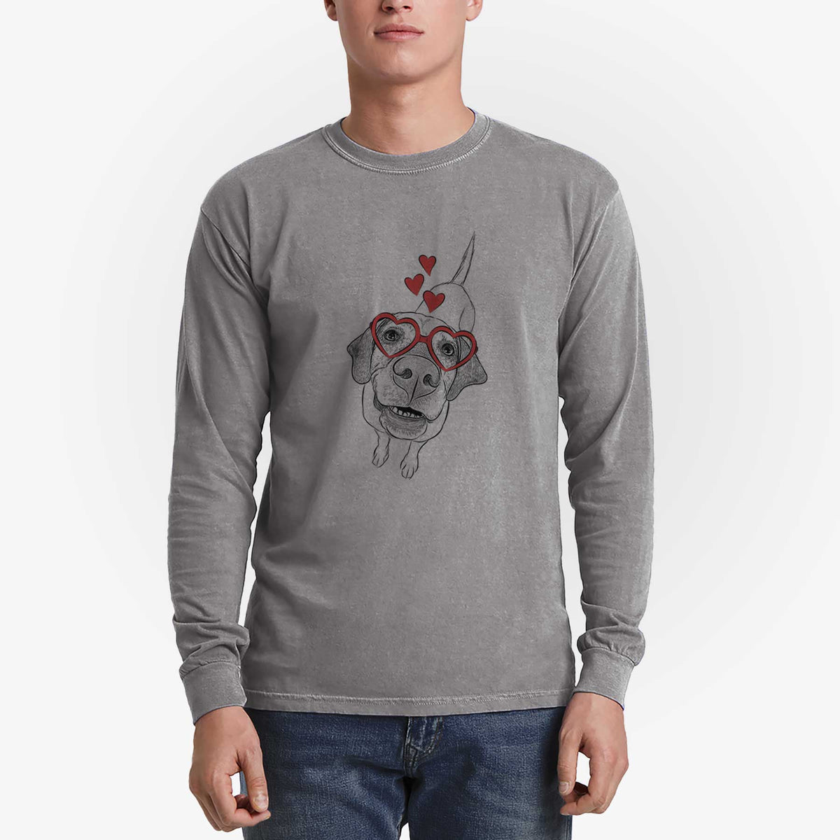 Valentine Oquirrh the Vizsla - Heavyweight 100% Cotton Long Sleeve
