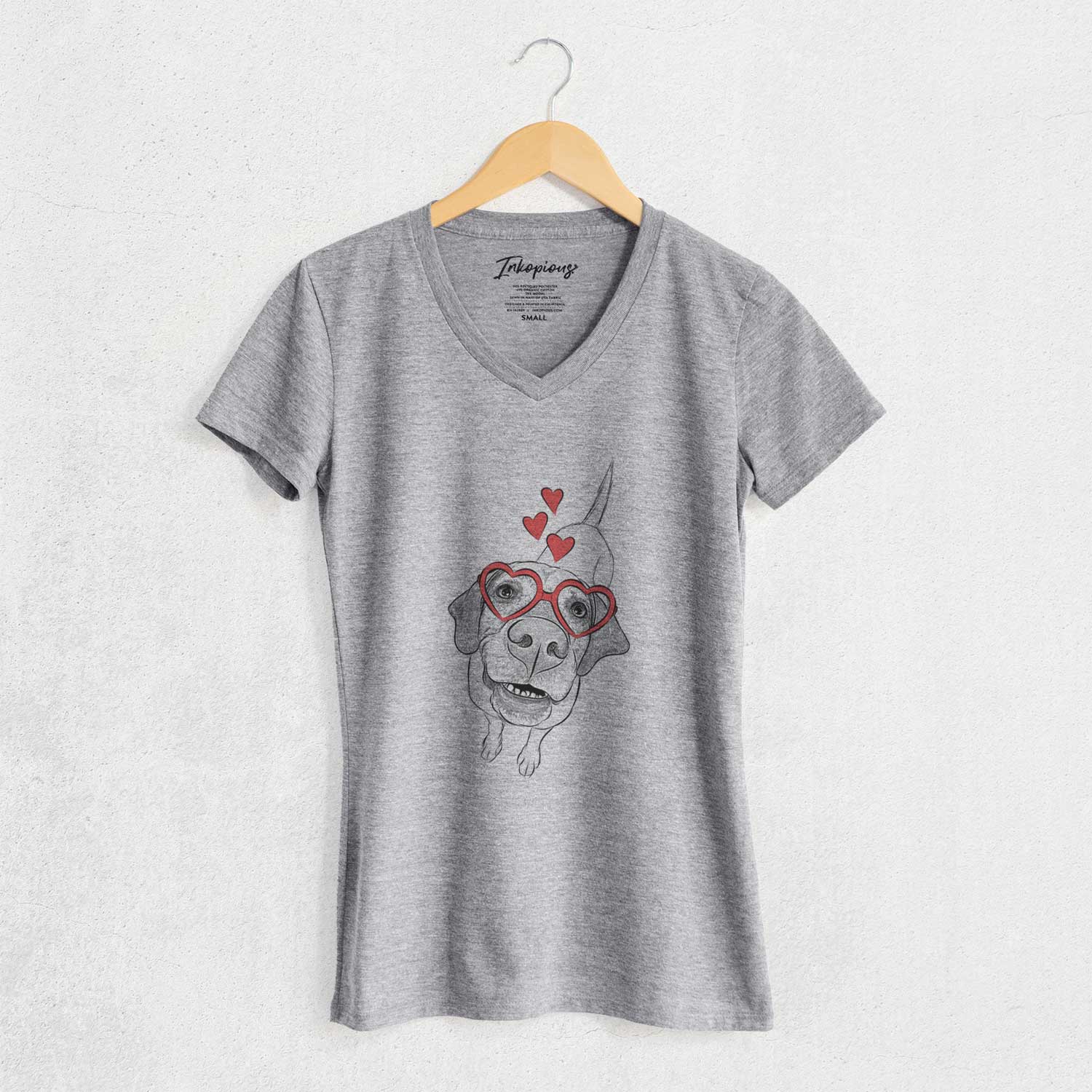 Valentine Oquirrh the Vizsla - Women's V-neck Shirt