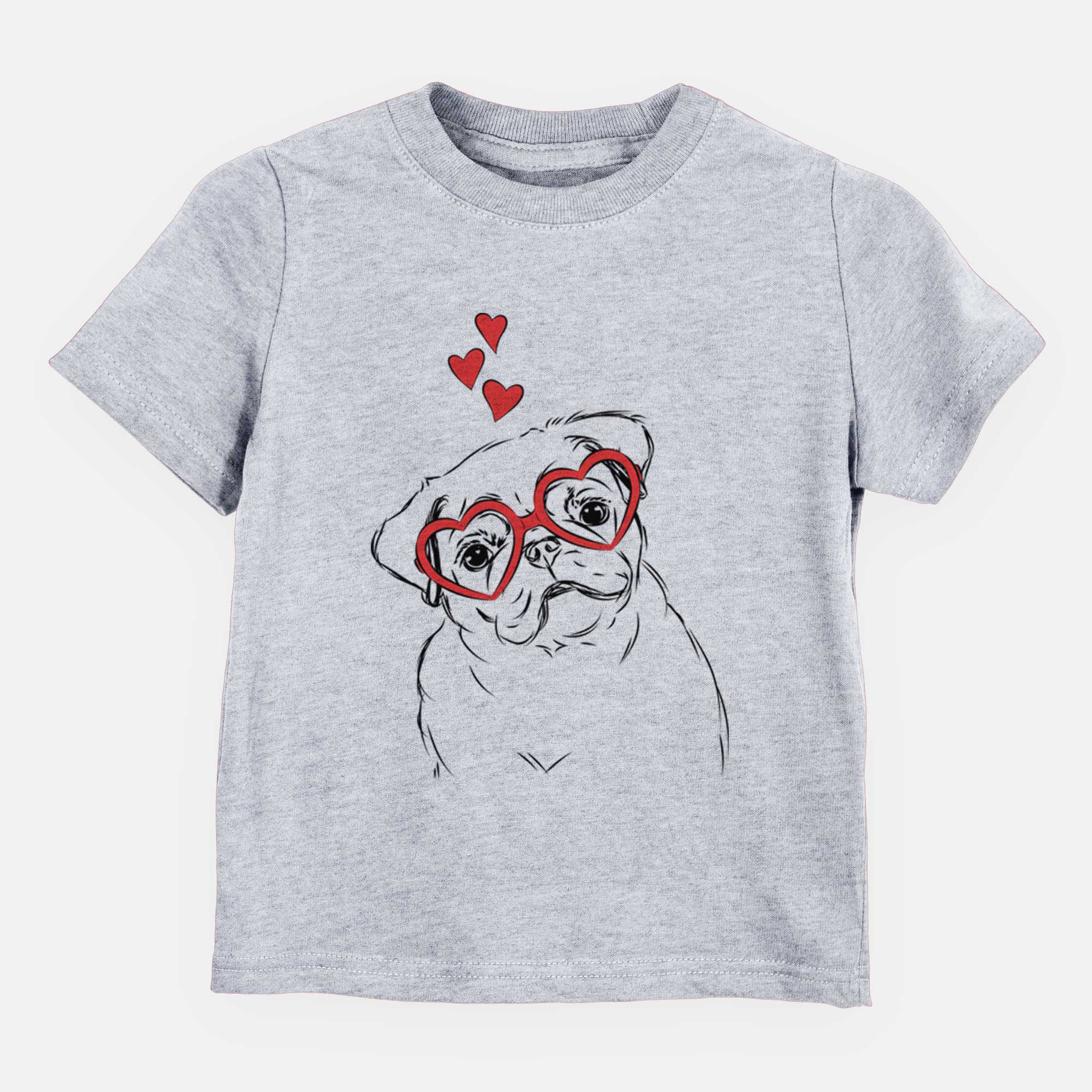 Valentine Otis the Pug - Kids/Youth/Toddler Shirt