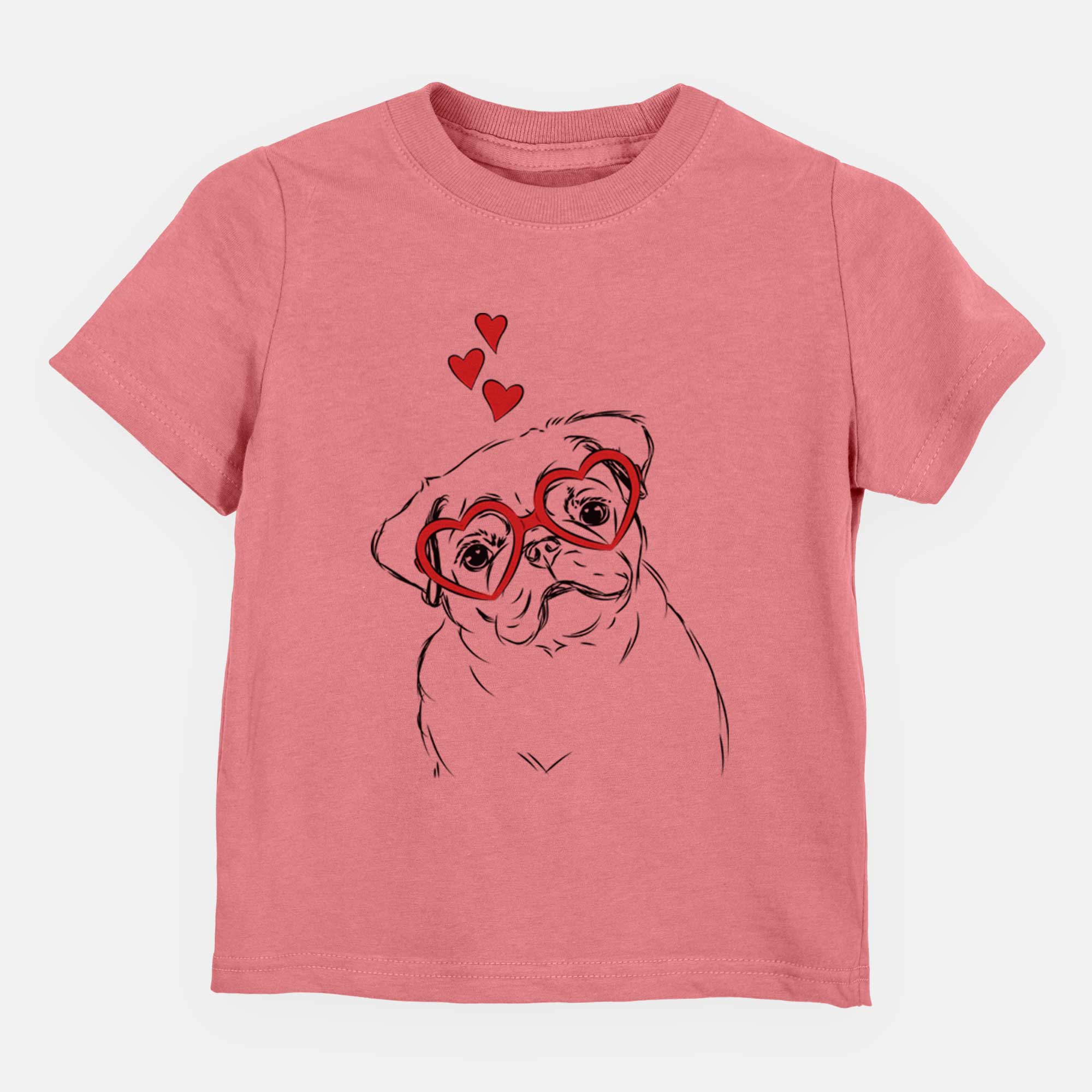 Valentine Otis the Pug - Kids/Youth/Toddler Shirt