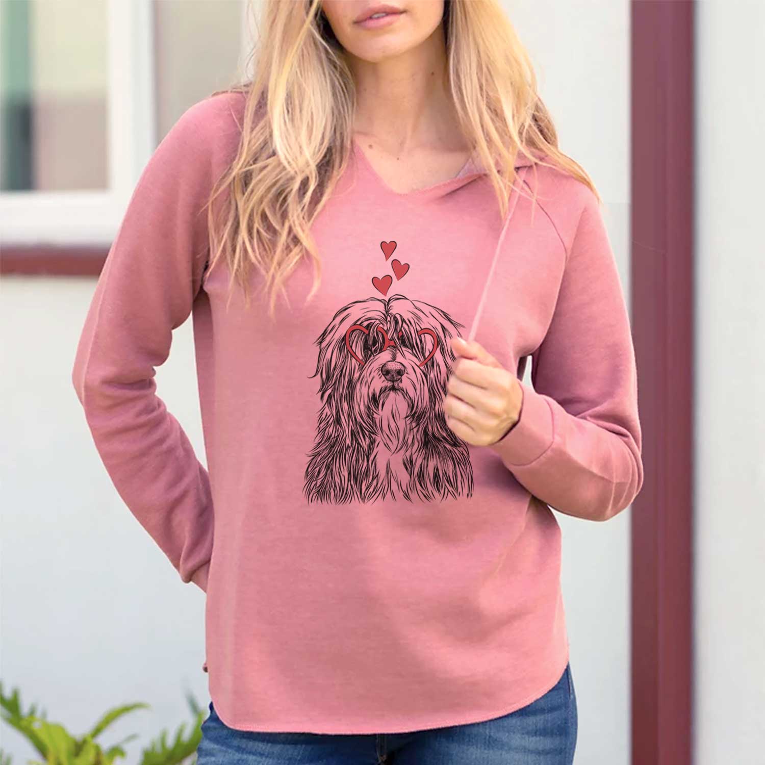 Valentine Otto the Polish Lowland Sheepdog - Cali Wave Hooded Sweatshirt