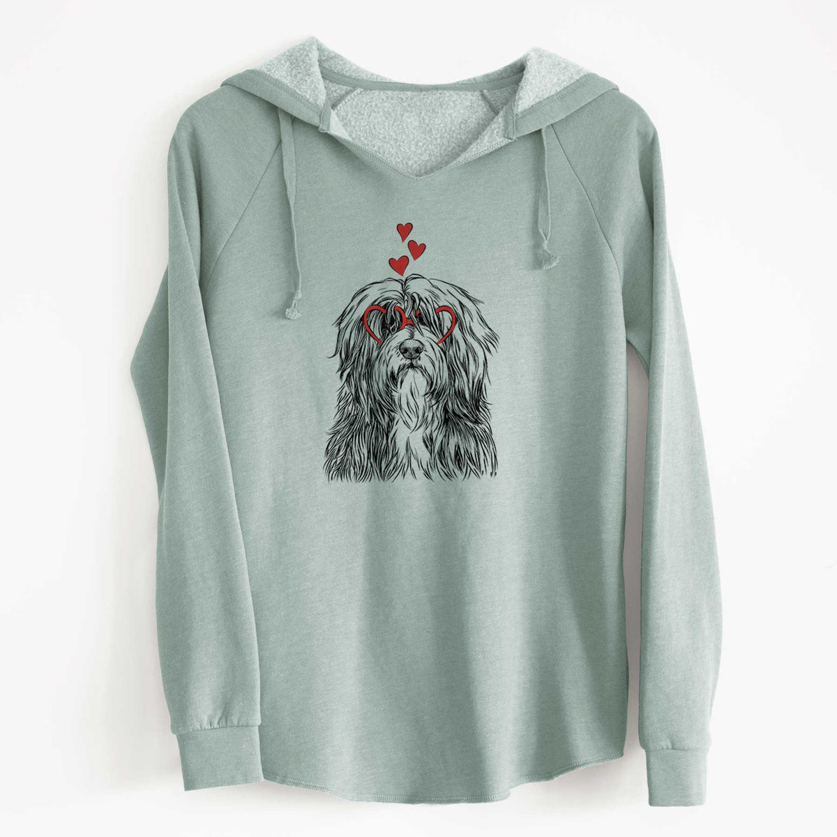 Valentine Otto the Polish Lowland Sheepdog - Cali Wave Hooded Sweatshirt