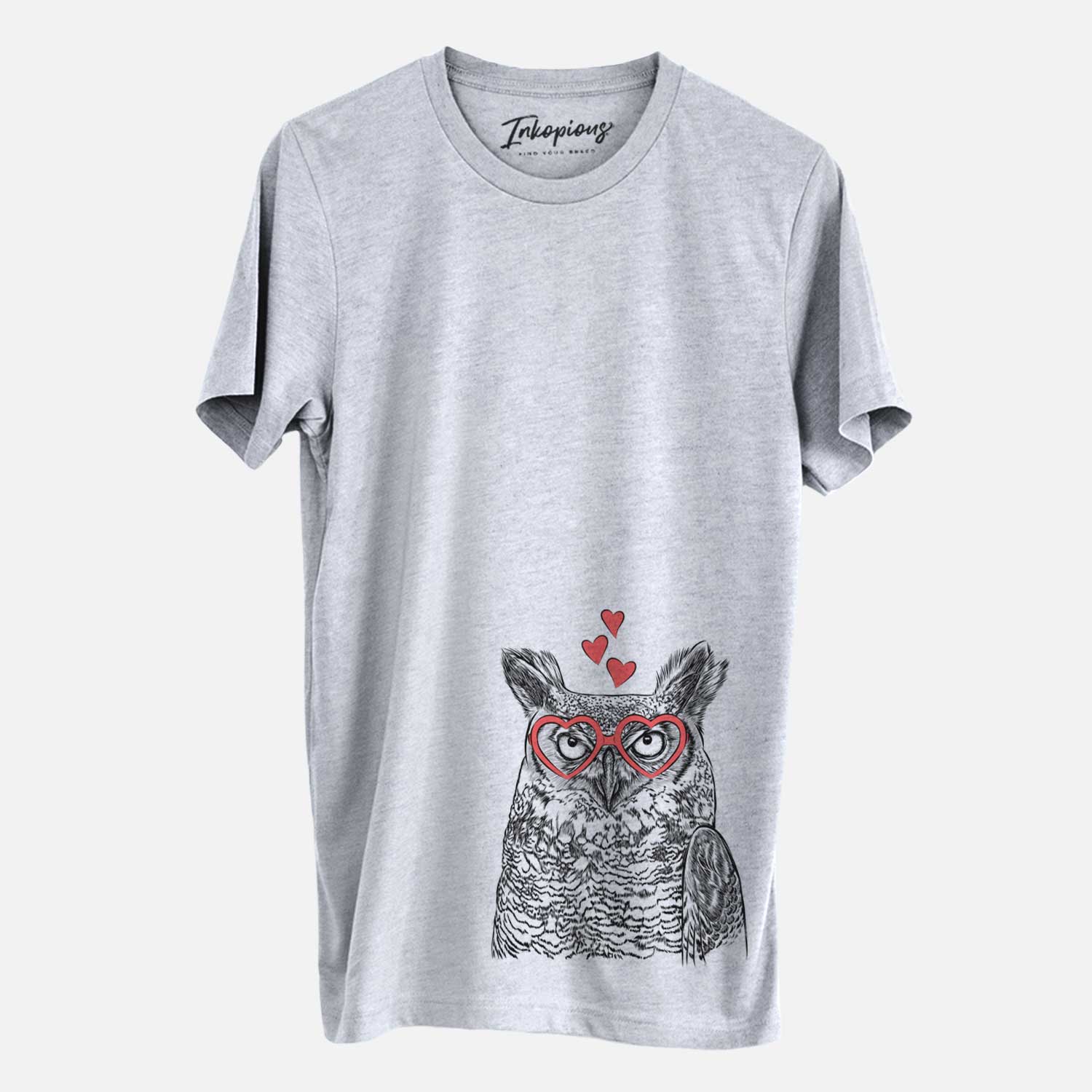 Valentine Ozwald the Grey Horned Owl - Unisex Crewneck