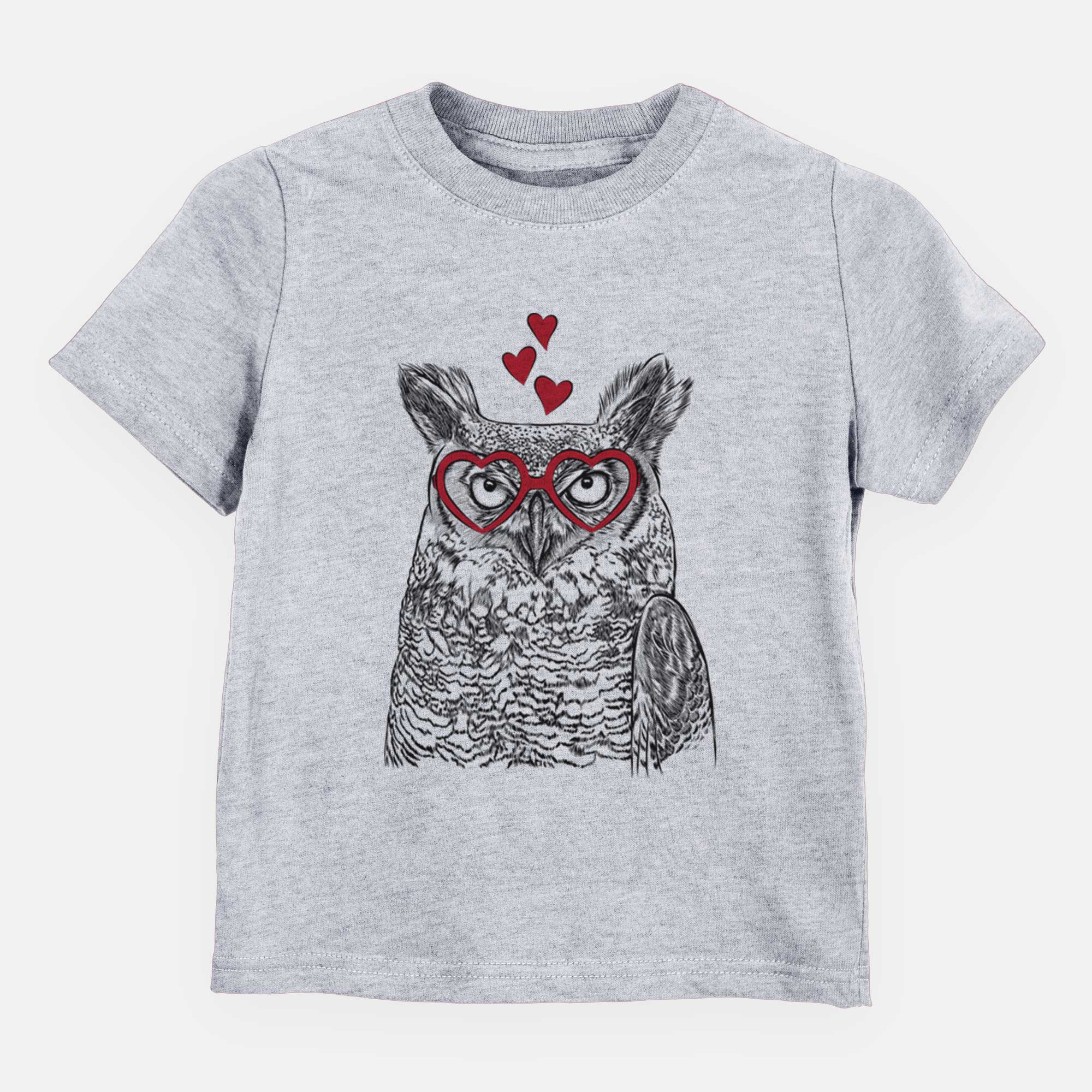 Valentine Ozwald the Grey Horned Owl - Kids/Youth/Toddler Shirt