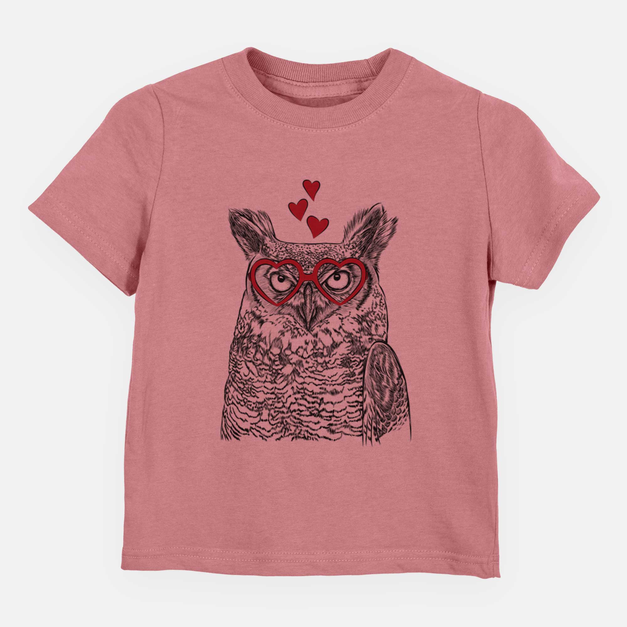 Valentine Ozwald the Grey Horned Owl - Kids/Youth/Toddler Shirt