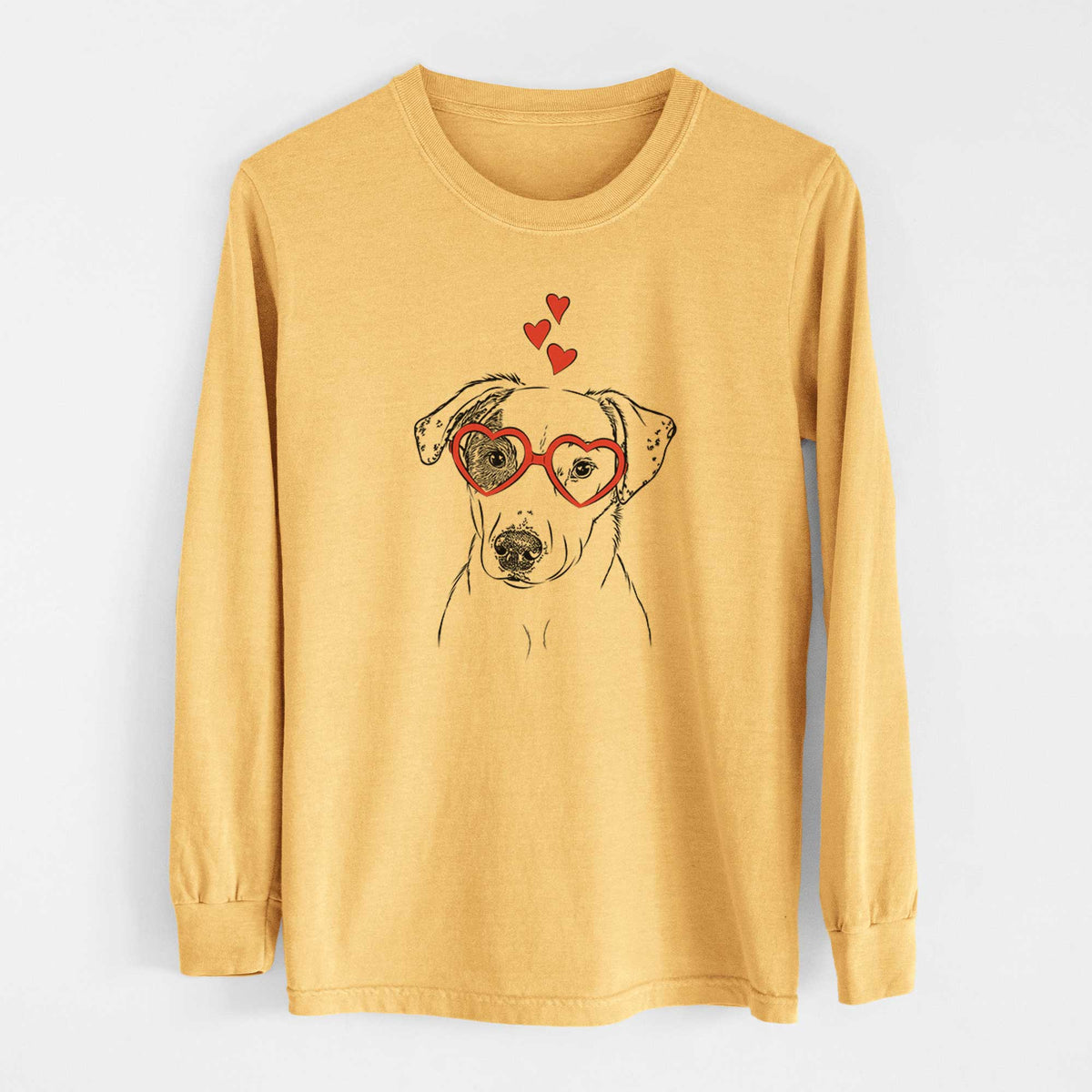 Valentine P-Pie the Mixed Breed - Heavyweight 100% Cotton Long Sleeve