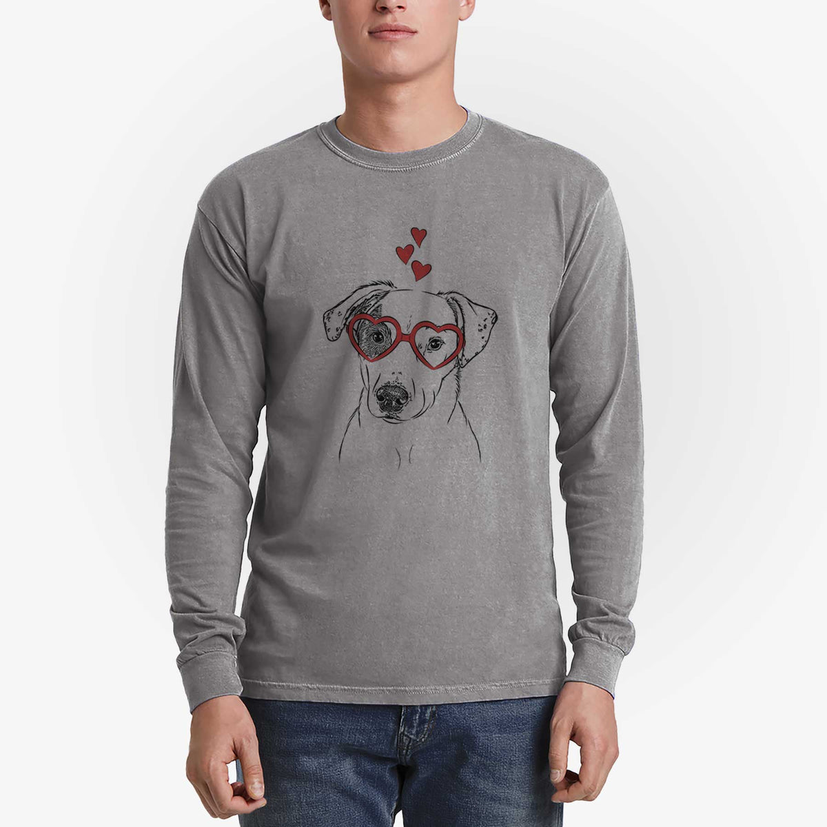 Valentine P-Pie the Mixed Breed - Heavyweight 100% Cotton Long Sleeve