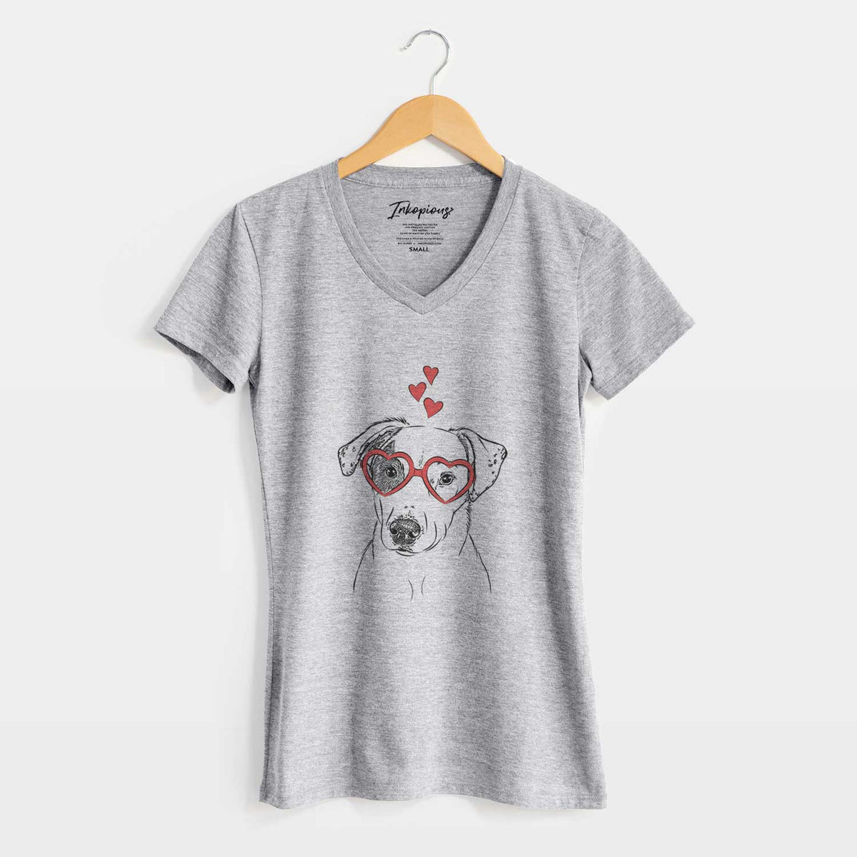 Valentine P-Pie the Mixed Breed - Women's V-neck Shirt