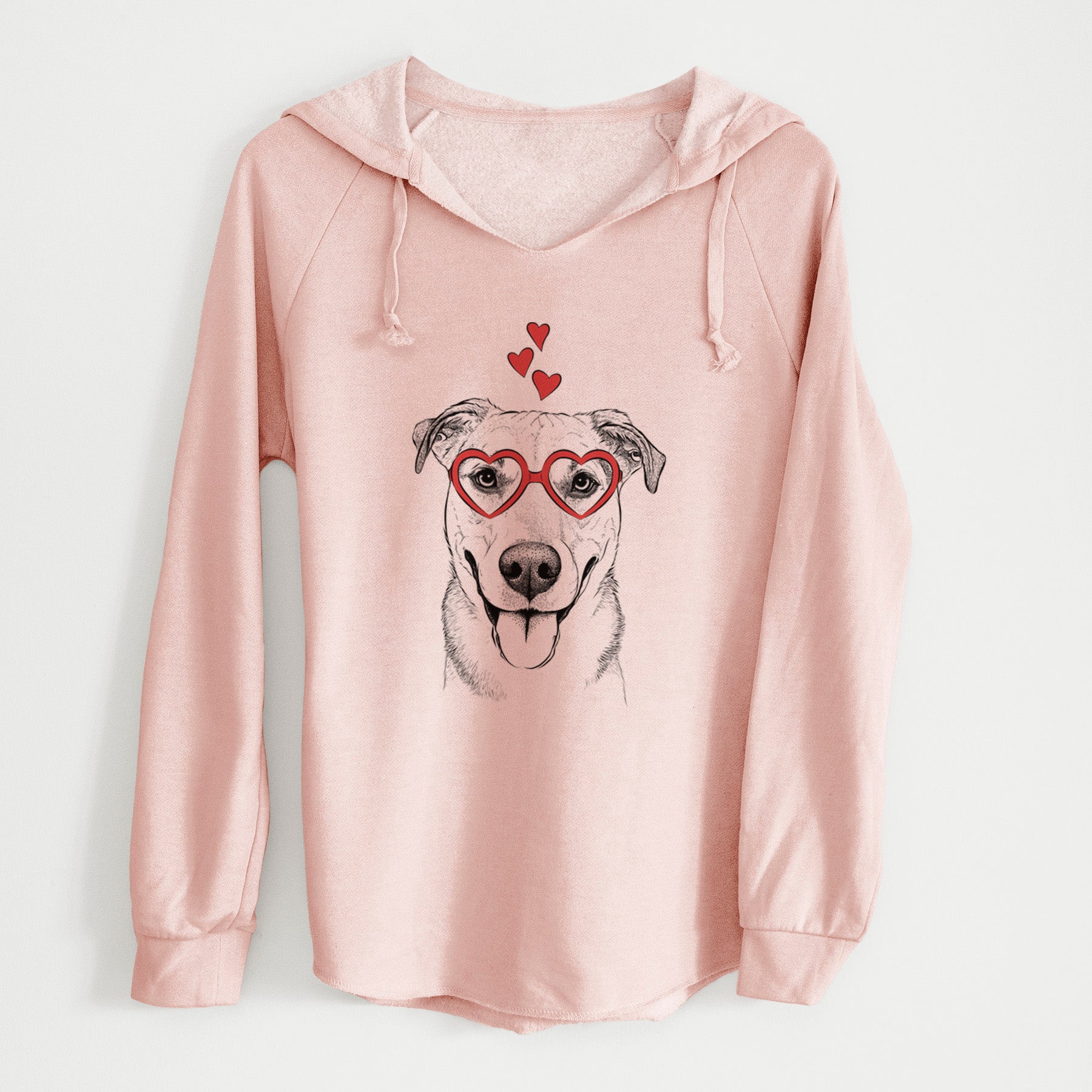 Valentine Padre the Pitbull Mix - Cali Wave Hooded Sweatshirt