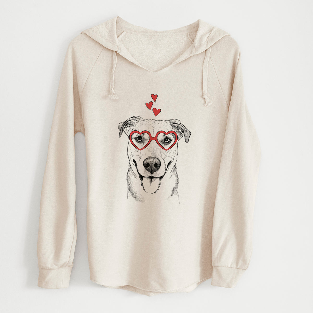 Valentine Padre the Pitbull Mix - Cali Wave Hooded Sweatshirt