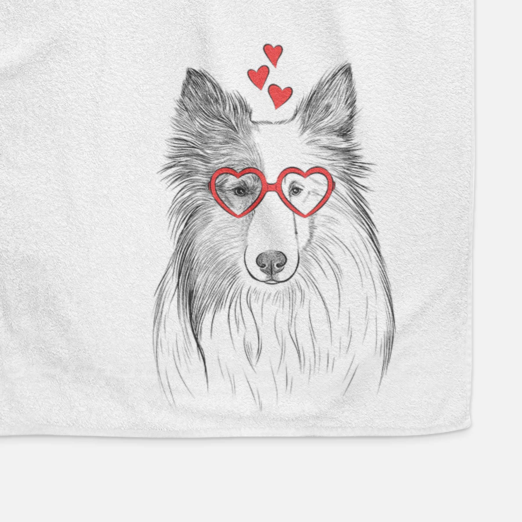 Palin the Shetland Sheepdog Decorative Hand Towel