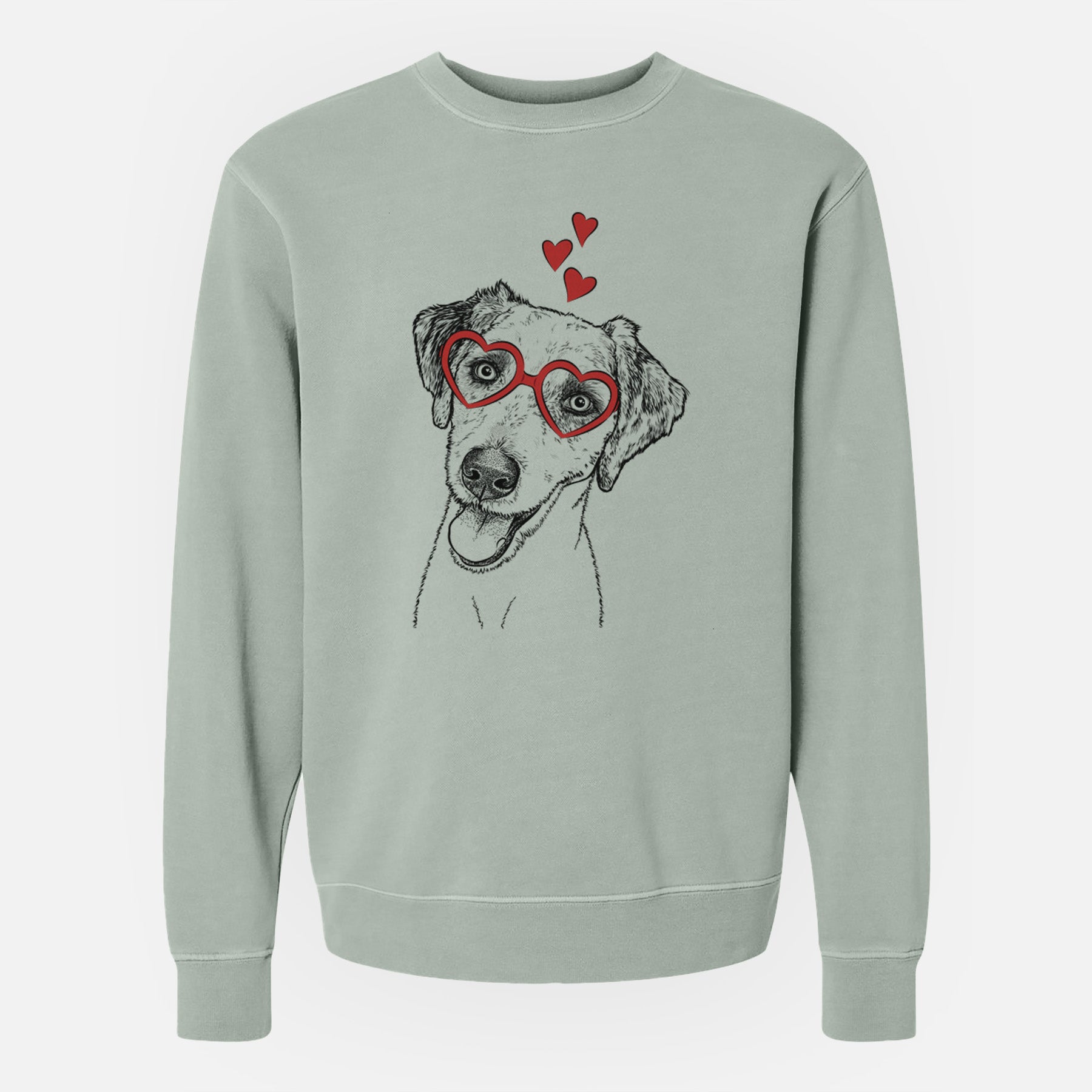 Valentine Palm Palm the Aussiedoodle - Unisex Pigment Dyed Crew Sweatshirt