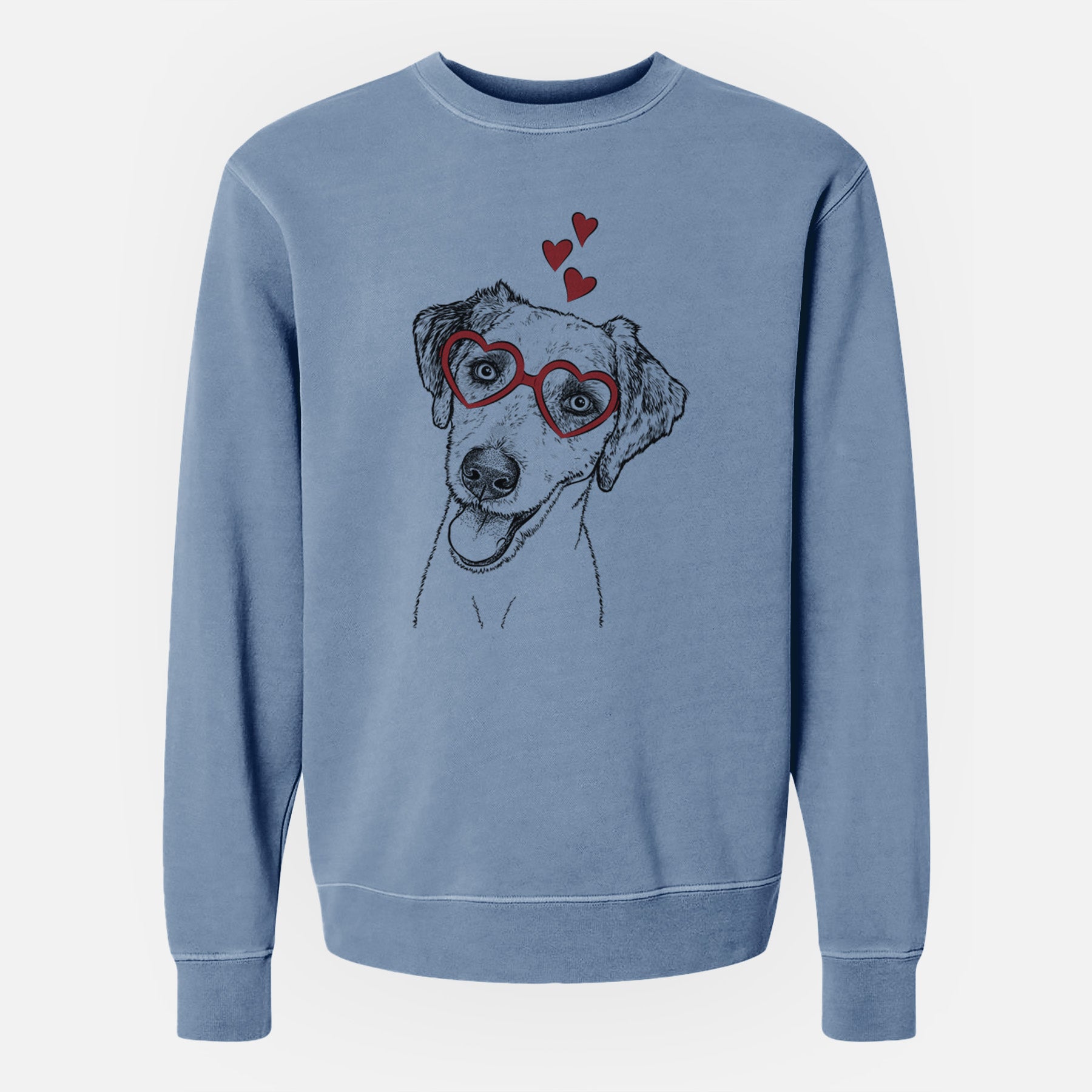 Valentine Palm Palm the Aussiedoodle - Unisex Pigment Dyed Crew Sweatshirt