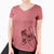 Valentine Palm Palm the Aussiedoodle - Women's V-neck Shirt