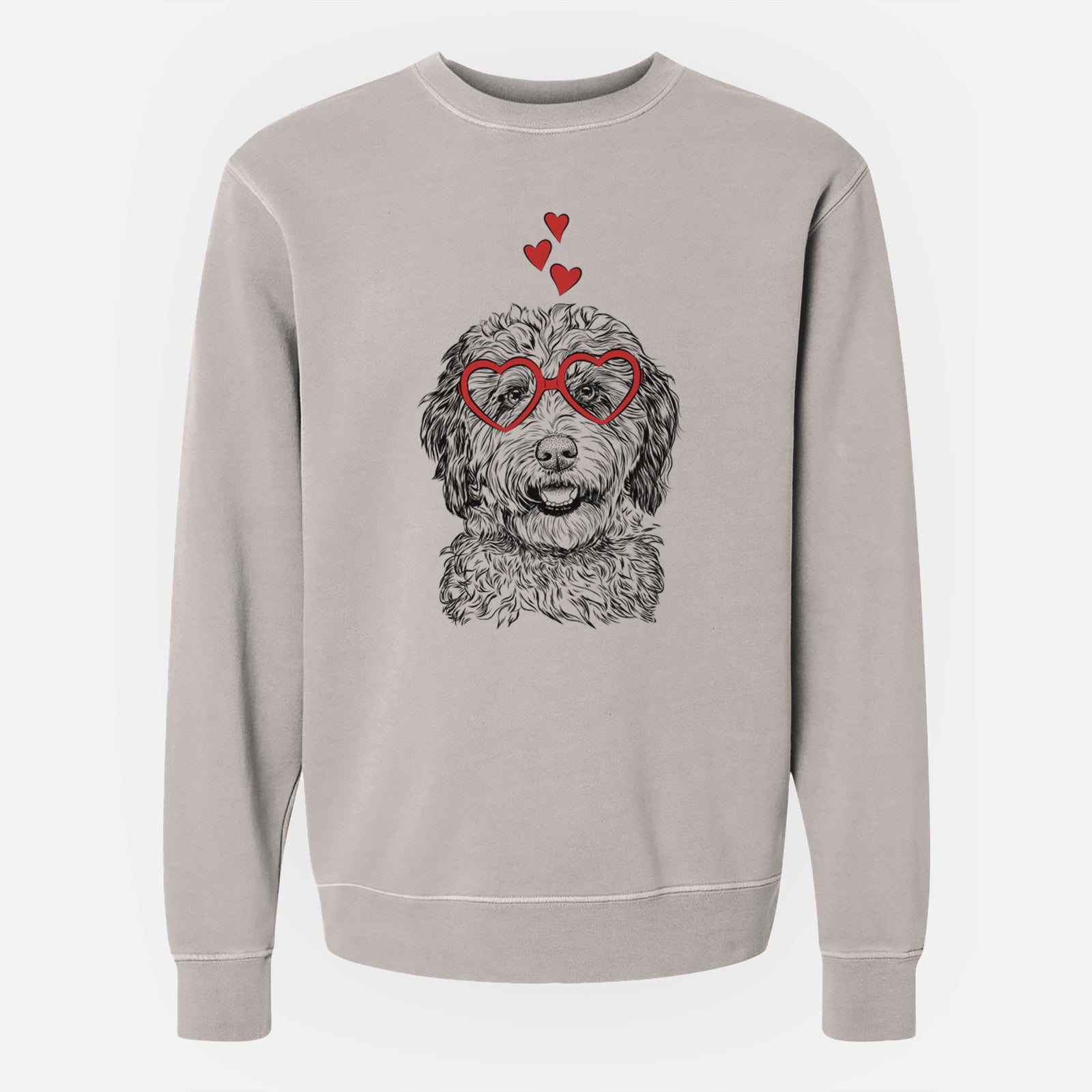Valentine Palmer the Aussiedoodle - Unisex Pigment Dyed Crew Sweatshirt