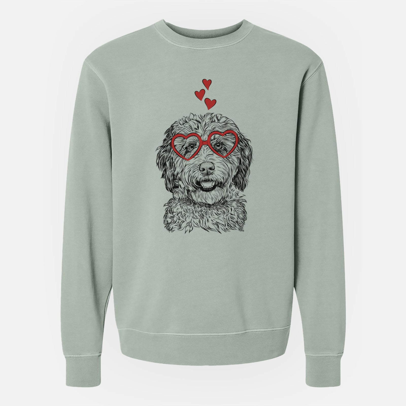 Valentine Palmer the Aussiedoodle - Unisex Pigment Dyed Crew Sweatshirt