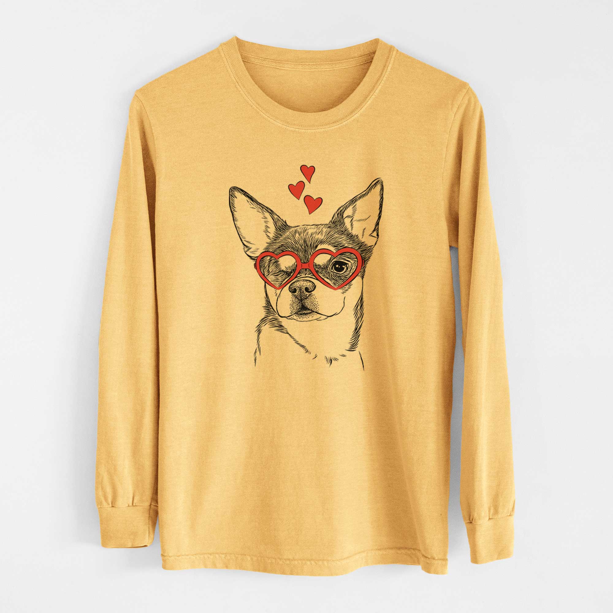 Valentine Paris the Chihuahua - Heavyweight 100% Cotton Long Sleeve