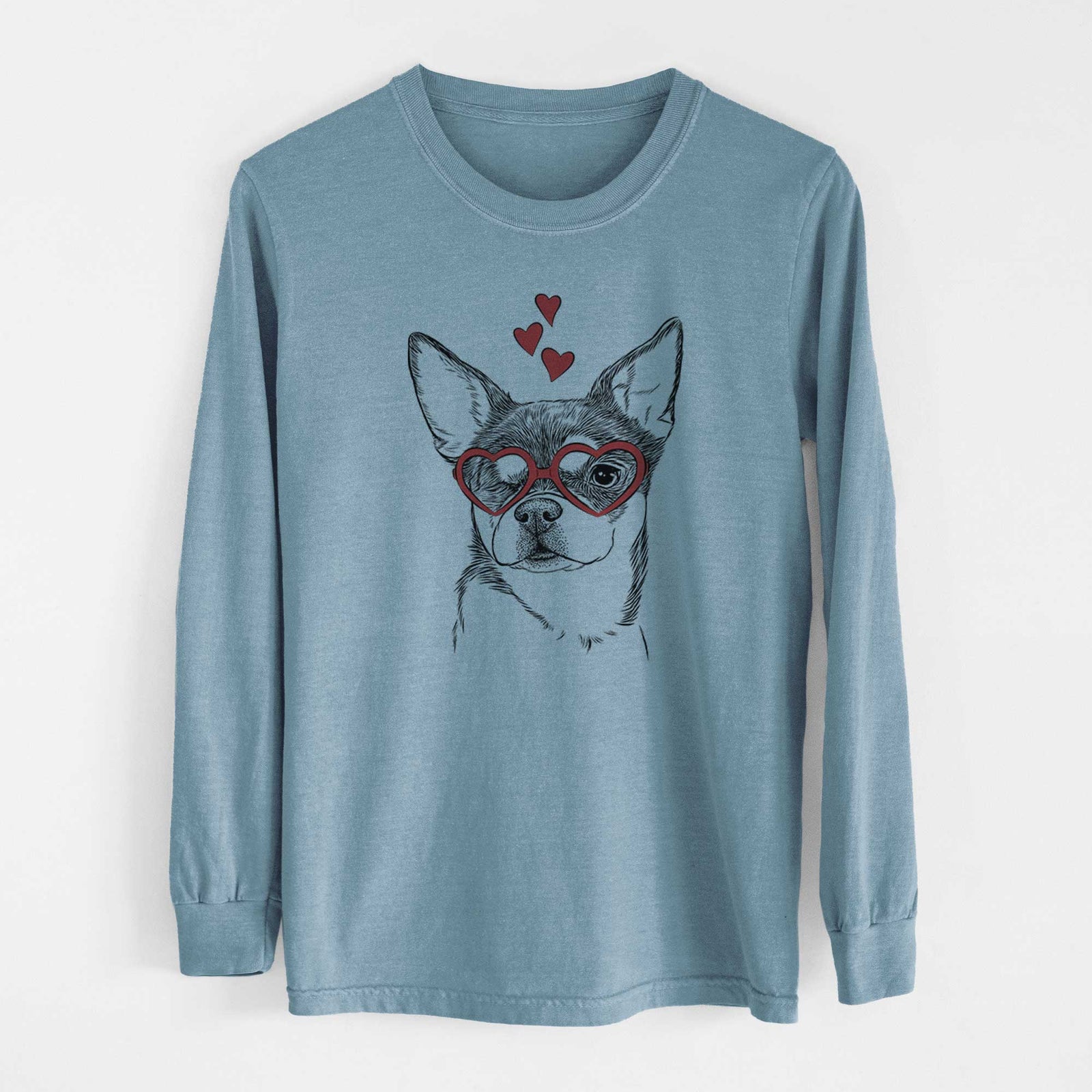 Valentine Paris the Chihuahua - Heavyweight 100% Cotton Long Sleeve