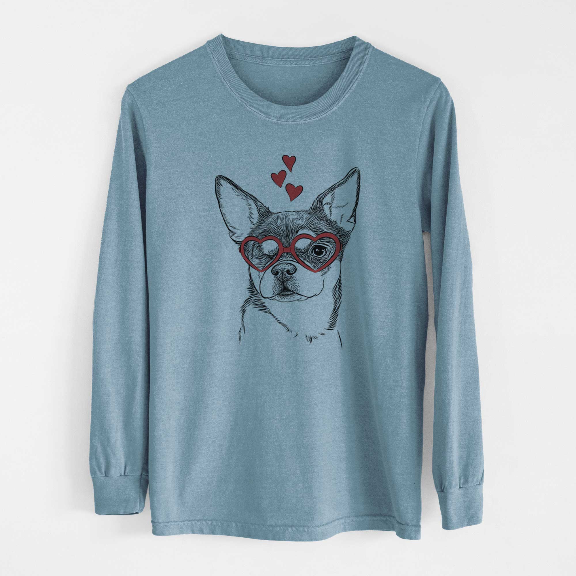 Valentine Paris the Chihuahua - Heavyweight 100% Cotton Long Sleeve