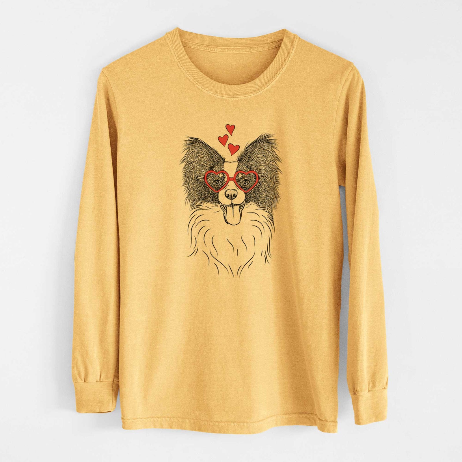 Valentine Patrick the Papillon - Heavyweight 100% Cotton Long Sleeve