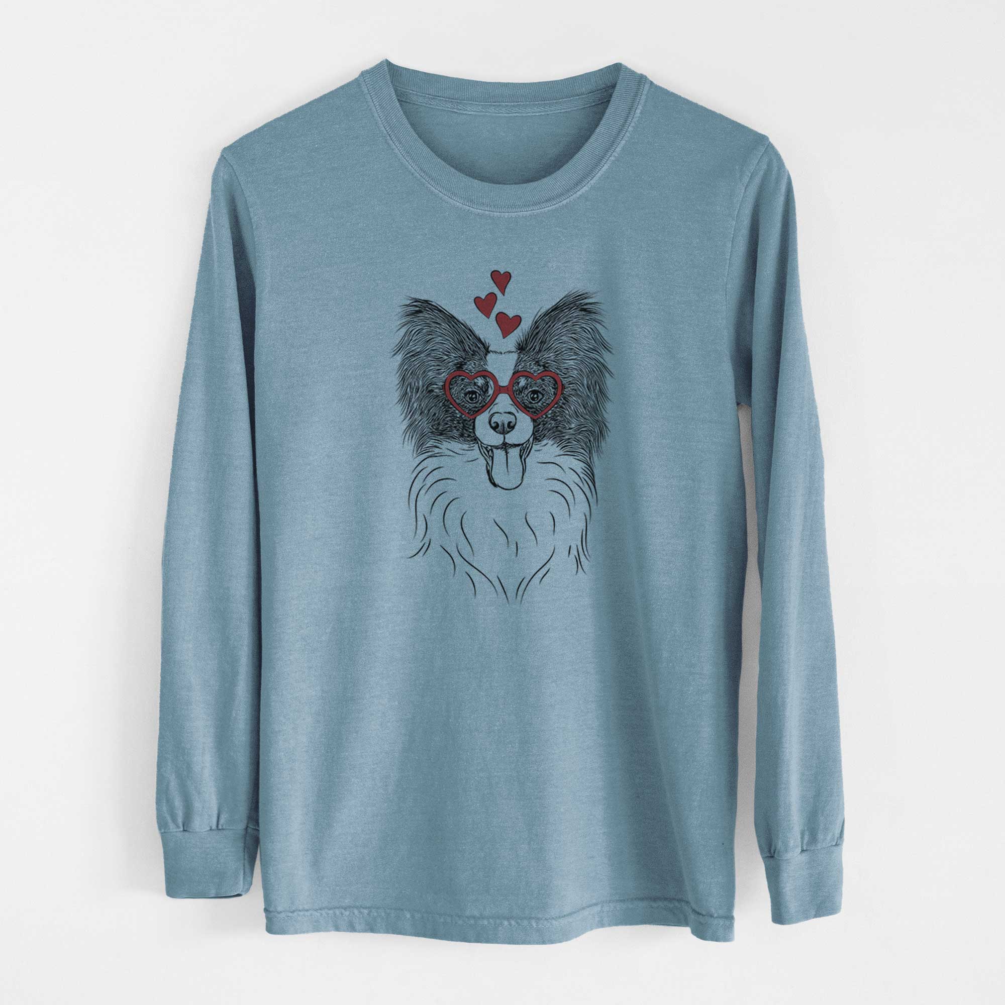 Valentine Patrick the Papillon - Heavyweight 100% Cotton Long Sleeve