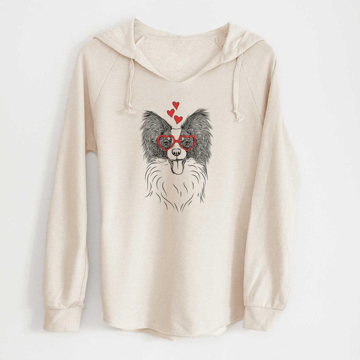 Valentine Patrick the Papillon - Cali Wave Hooded Sweatshirt
