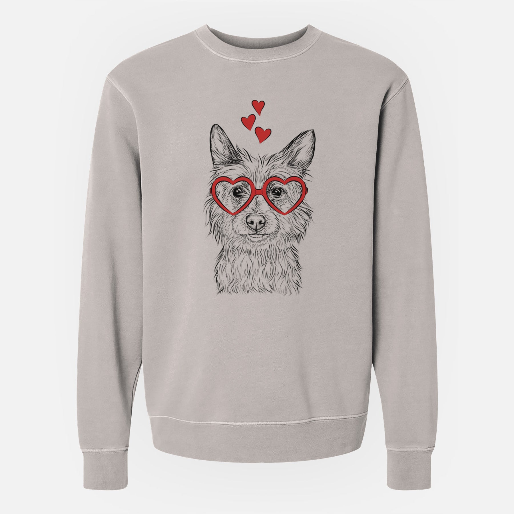 Valentine Paulo the Portuguese Podengo - Unisex Pigment Dyed Crew Sweatshirt