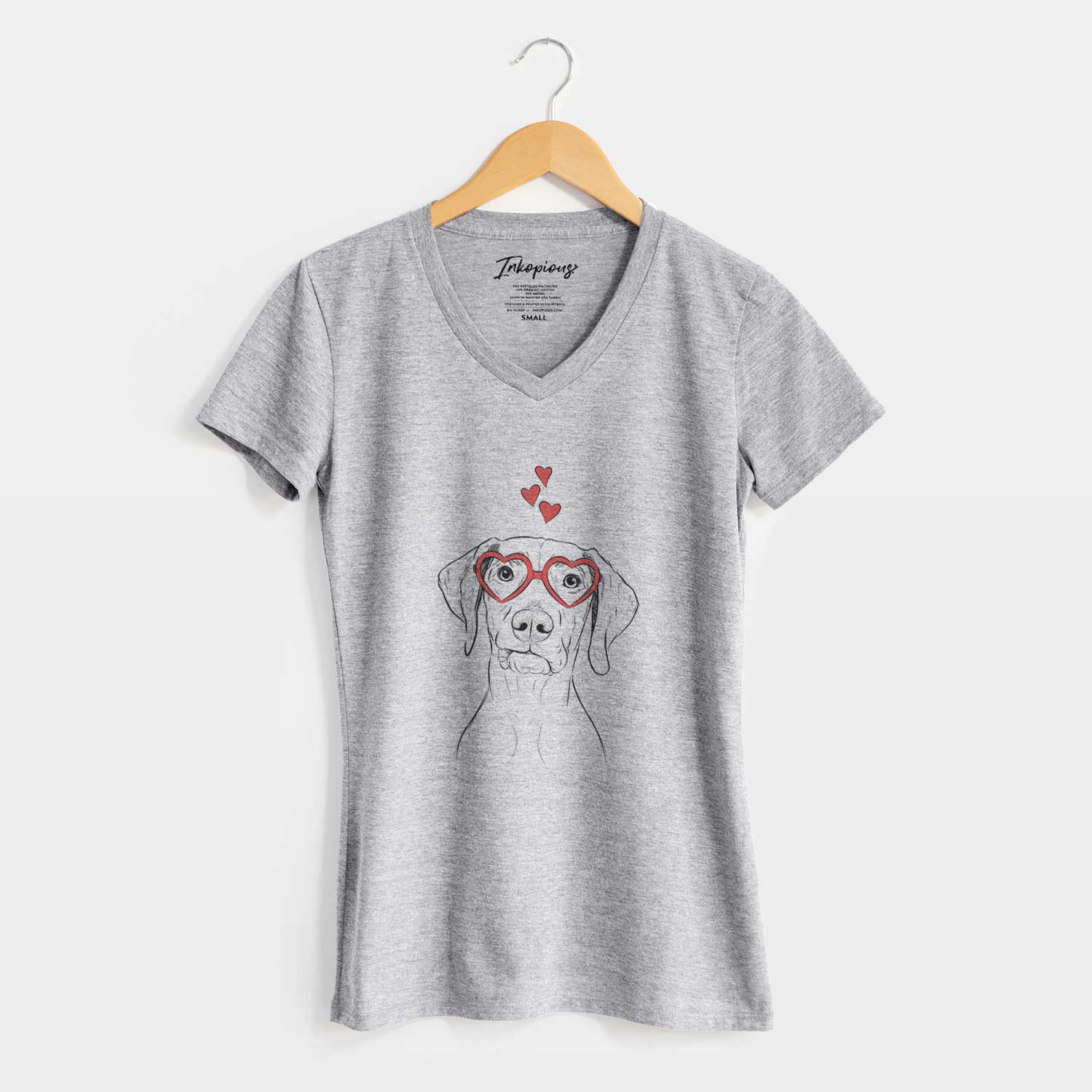 Valentine Pawley the Vizsla - Women's V-neck Shirt