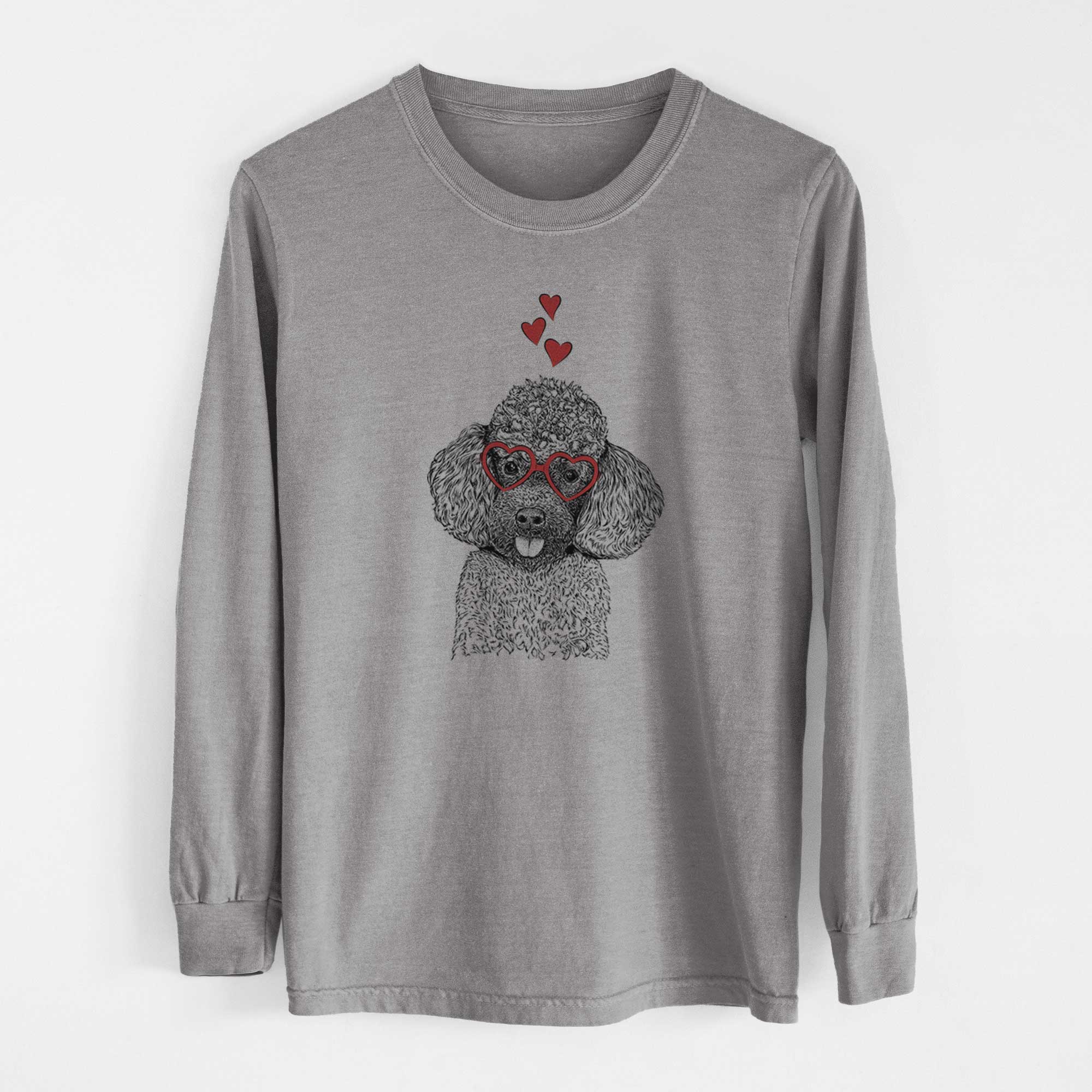 Valentine George the Toy Poodle - Heavyweight 100% Cotton Long Sleeve