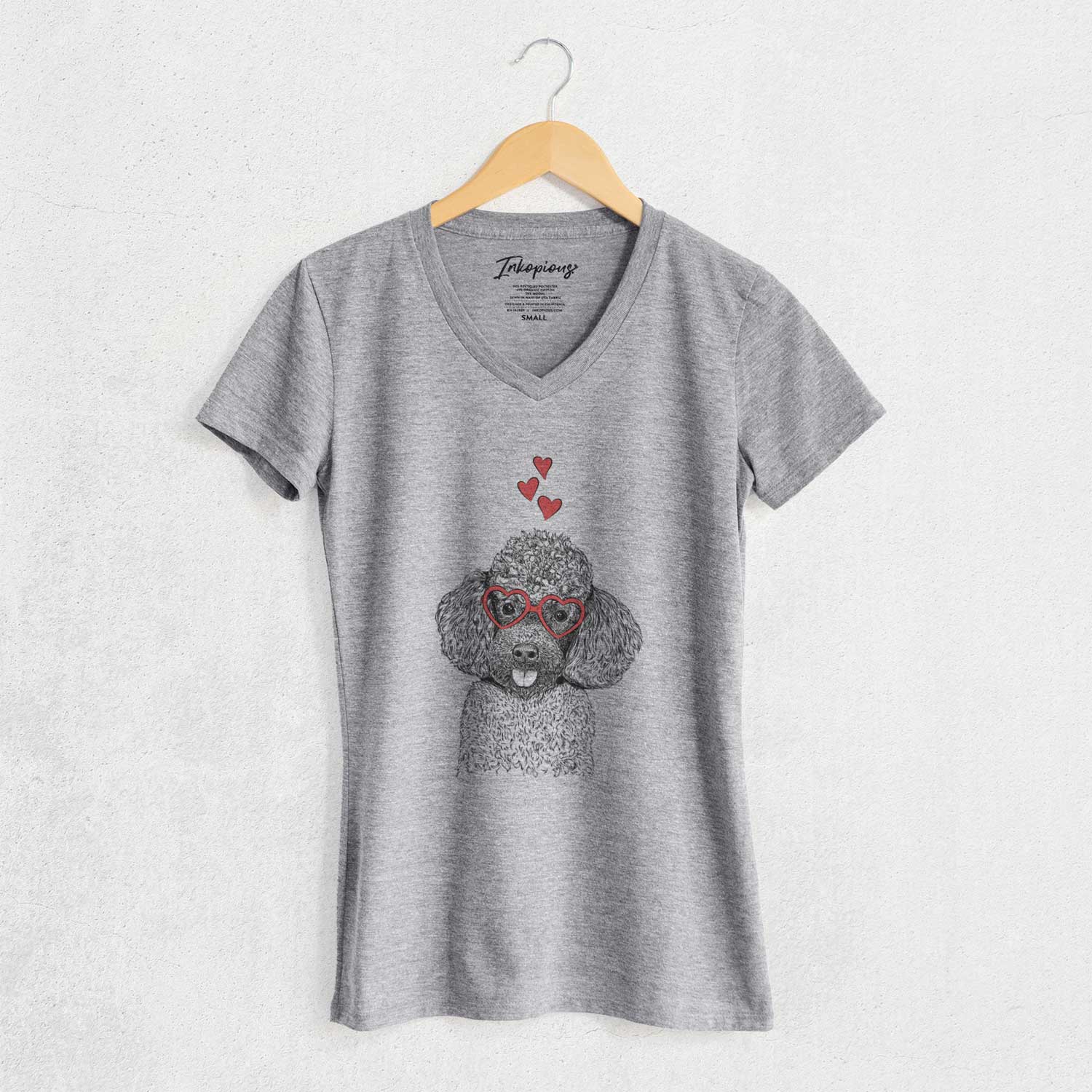 Valentine George the Toy Poodle - Women's V-neck Shirt