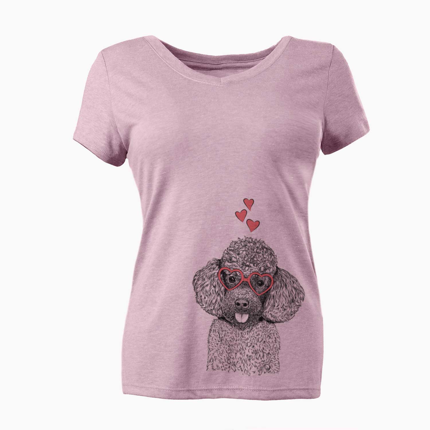 Valentine George the Toy Poodle - Women's V-neck Shirt