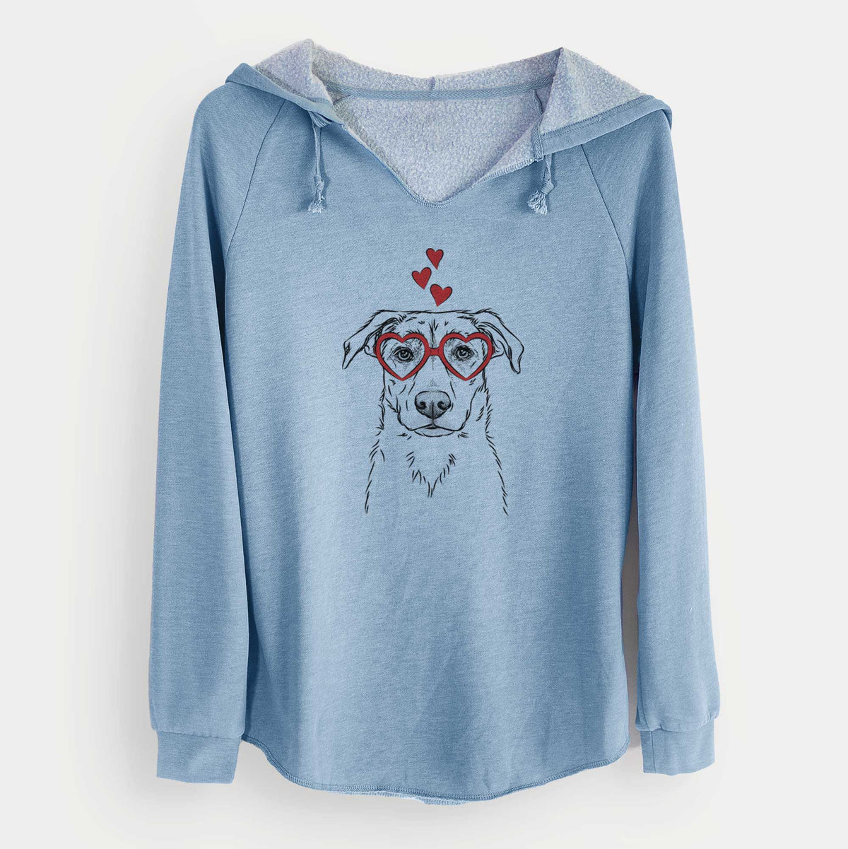 Valentine Peanut the Lab Mix - Cali Wave Hooded Sweatshirt