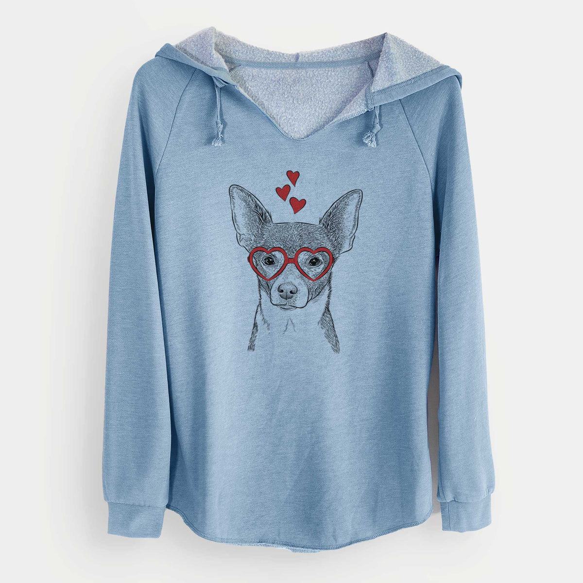 Valentine Peanut the Chihuahua - Cali Wave Hooded Sweatshirt
