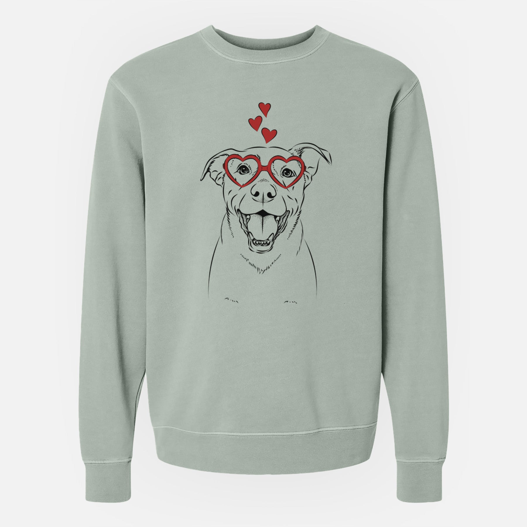 Valentine Pele the Lab Mix - Unisex Pigment Dyed Crew Sweatshirt