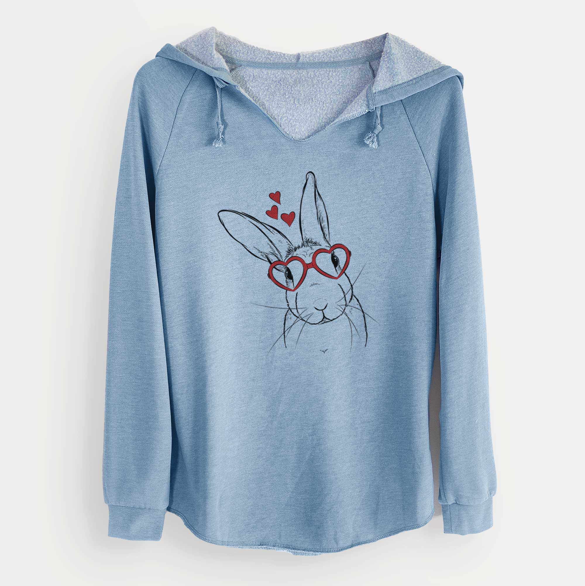 Valentine Penny the Belgian Hare - Cali Wave Hooded Sweatshirt