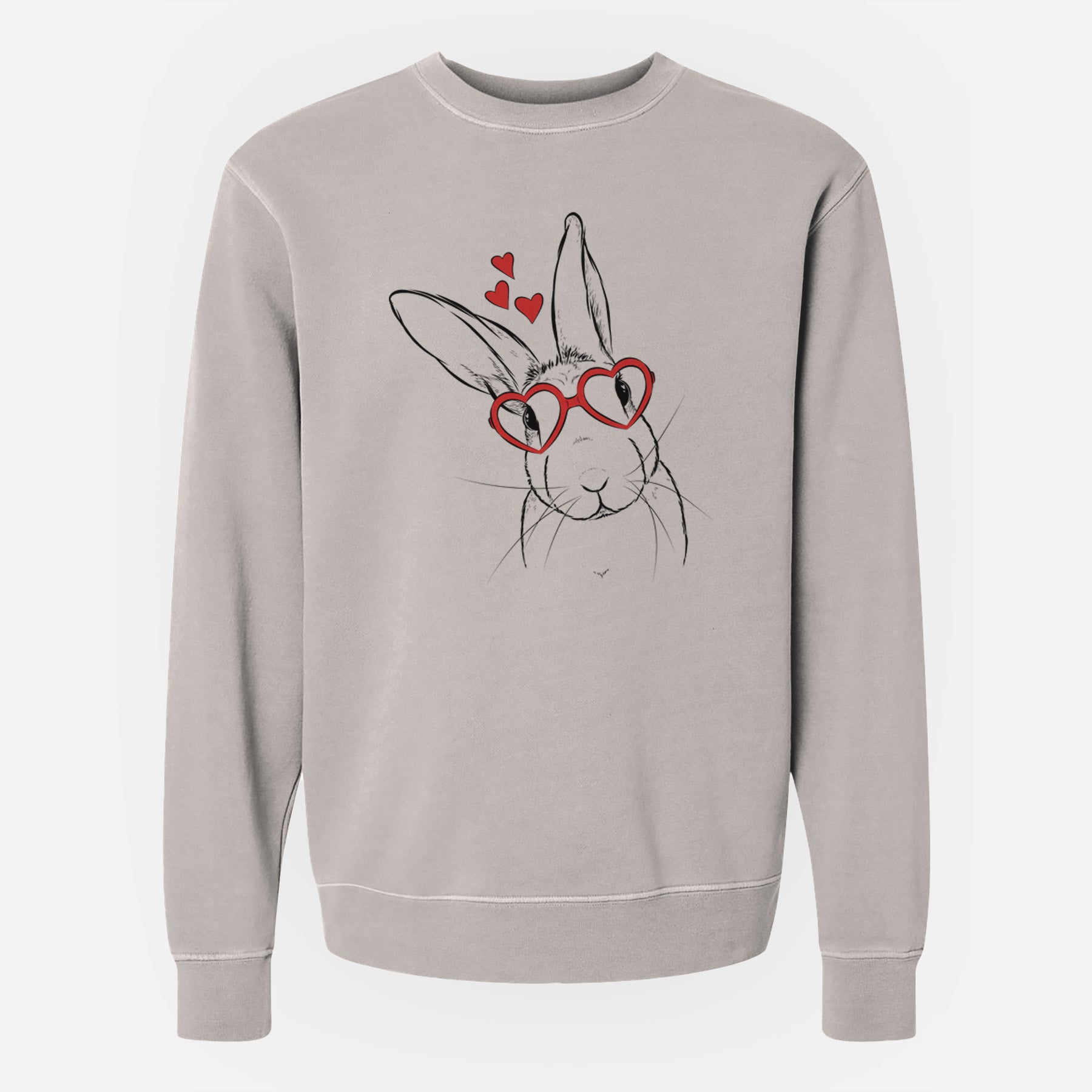 Valentine Penny the Belgian Hare - Unisex Pigment Dyed Crew Sweatshirt