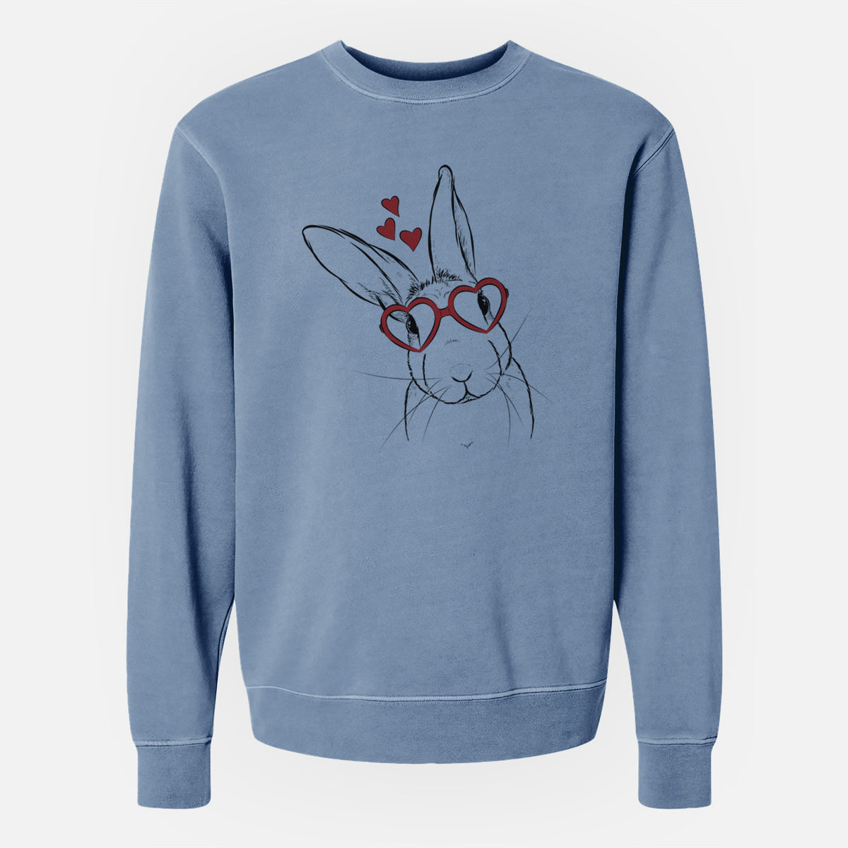 Valentine Penny the Belgian Hare - Unisex Pigment Dyed Crew Sweatshirt