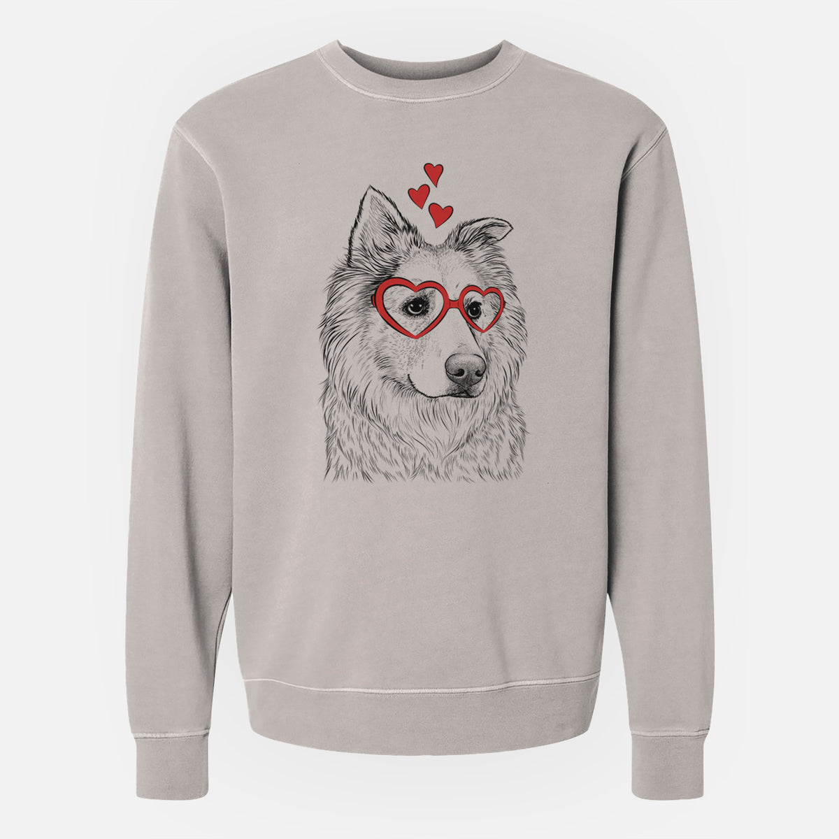 Valentine Penny the Chow Mix - Unisex Pigment Dyed Crew Sweatshirt