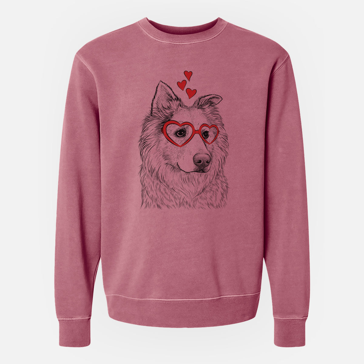 Valentine Penny the Chow Mix - Unisex Pigment Dyed Crew Sweatshirt