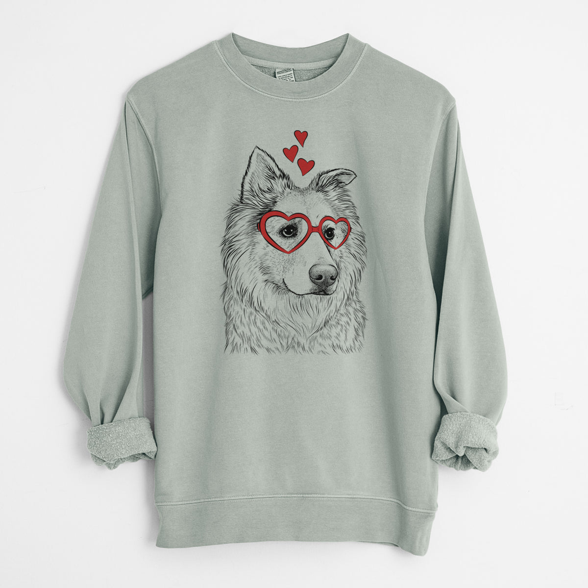 Valentine Penny the Chow Mix - Unisex Pigment Dyed Crew Sweatshirt