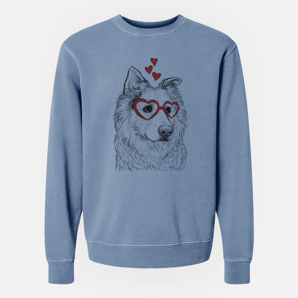 Valentine Penny the Chow Mix - Unisex Pigment Dyed Crew Sweatshirt